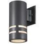 TENGXIN Outdoor Wall Sconce,Up/Down Porch Light,Stainless Steel 304 and Toughened Glass,E27,UL Listed. (Black,8.7” Height)