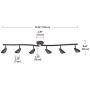 Globe Electric 59376 Grayson 6-Light Adjustable S-Shape Track Lighting, Bronze Color, Oil Rubbed Finish, Bulbs Included Globe Electric 59376 Grayson 6-Light Adjustable S-Shape Track Lighting, Bronze Color, Oil Rubbed Finish, Bulbs Included