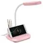 LED Rechargeable Desk Lamp, Yonnami 5-in-1 Multifunctional Desk Lamp with USB Charging Port & Pen Holder & Phone Holder, 3 Color Modes with Night Light for Dorm Bedroom Reading (Pink)