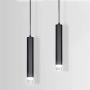 MOTINI 1-Light LED Pendant Light Adjustable Height Mini Modern Black Pendant Light Fixture for Kitchen Island Dining Room Bedroom, 7W Warm White 3000K