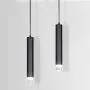MOTINI 1-Light LED Pendant Light Adjustable Height Mini Modern Black Pendant Light Fixture for Kitchen Island Dining Room Bedroom, 7W Warm White 3000K