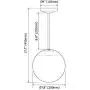 Dream Lighting 12volt DC LED Pendant Light with Globe for RV Automotive Kitchen Island, Dining Room, Hanging Ceiling Light Fixture for Indoor Decoration - Matte Black Finish, 3500K
