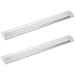 Flushmount Linear LED Ceiling Light, 20W 2 Foot LED Tube Light Fixture, LED Strip Light for Under Cabinet Light, Ceiling Light, and Shop Light (not Plug)