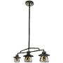 Nate 3-Light Pendant, Oil Rubbed Bronze, Clear Glass Shades,64845