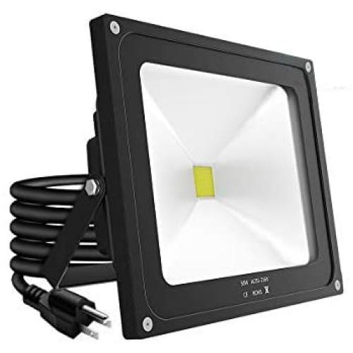 SOUTHLEVY 50W LED Flood Lights, Super Bright 5000lm Outdoor Flood LightsSuper IP66 Waterproof Exterior Security Lights,6000K Daylight White Lighting for Playground Yard Stadium Lawn Ball Park