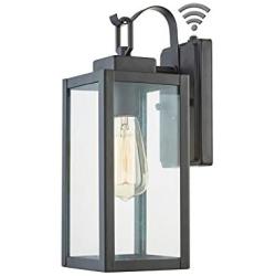 Gruenlich Dusk to Dawn Outdoor Wall Lantern, LED Wall Sconce, E26 Base Max 100W, Aluminum Housing Plus Glass, Matte Black Finish, ETL Rated, Bulb Not Included