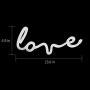 Protecu Love Neon Sign, 3 AA Battery/USB Powered Neon Lights LED Signs for Bedroom Neon Signs for Wall Decor, Neon Signs for Birthday, Party, Kids, Girls Room, Christmas, New Year Decor (Warm White 1)