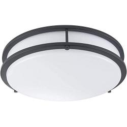 LB72172 LED Flush Mount Ceiling Light, 10-Inch Modern, Dimmable, Round Light Fixture, Oil Rubbed Bronze Finish, 4000K Cool White, 17W, 1350 Lumens, ETL & DLC Listed, Energy Star, Indoors, Hallway, Kid