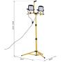 HOMCOM 5,000 Lumen LED Work Lights Dual Head Weather Resistant with Tripod Stand