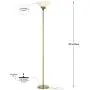 Brightech Sky Dome - Very Bright LED Torchiere Floor Lamp for Living Rooms & Offices– Dimmable Modern Standing Lamp – Tall Pole Light for Bedrooms – LED Bulb Included - Brass, Gold Brightech Sky Dome - Very Bright LED Torchiere Floor Lamp for Living Rooms & Offices– Dimmable Modern Standing Lamp – Tall Pole Light for Bedrooms – LED Bulb Included - Brass, Gold