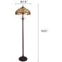 Capulina Hand-Crafted Tiffany Dragonfly Floor Pole Lamp, Tiffany Floor Lamps for Reading, Floor Lamps Tiffany Style Shade W18'', Stained Glass Floor Pole Lamps, Tiffany Standing Lamps (Tall: 70 inches)