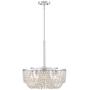 Arden Chrome Pendant Chandelier 18 1/2'' Wide Modern Clear K9 Crystal Strands 5-Light Fixture for Dining Room House Foyer Kitchen Island Entryway Bedroom - Vienna Full Spectrum