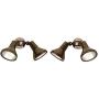 Dysmio Lighting Two Light Outdoor Heavy Duty Cast Aluminum Durable Weather Proof Security Flood Light, Bronze Finish Pack of 2