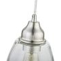 Gruenlich Pendant Lighting Fixture for Kitchen and Dining Room, Hanging Ceiling Lighting Fixture, E26 Medium Base, Metal Construction with Clear Glass, Bulb not Included, 2-Pack (Nickel Finish)