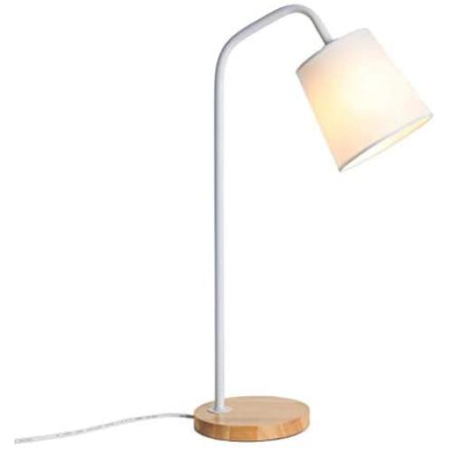 Table Lamp Nightstand Table Lamp Modern Solid Wood Desk Lamp Bedroom Living Room Office Bedside Led Lamp Reading Table Lamp E27 Desk Lamp (Color : White)