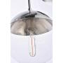 Kitchen Pendant Light with Sphere 5-Light, A1A9 Modern Industrial Glass Ball Globe Ceiling Lights Fitting, E26 LED Chandelier Lamp Fixture for Kitchen Island, Bar, Dining Room, Counter, Cafe (Chrome)