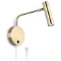 Wall Lamps That Plug in, Joossnwell Bronze Metal Industrial Wall Spotlight with Switch on Off for Home Bedside Lighting Fixtures Warm White 3000K 1 Pack