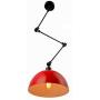 Vintage Ceiling Lights, CraftThink Extendable Nordic Retro E26 Lamp Light Bowl Lampshade Ceiling Lamp Hanging Lamp Pendant Lamp for Living Room/Kitchen/Office (Red)