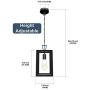 Aipsun Industrial Pendant Light Black Ceiling Hanging Light Fixture for Indoor Kitchen Island Dining Living Room Farmhouse