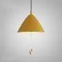 LAKIQ Kids Room Pendant Light Colorful Umbrella Shape with Pull Chain Modern Nordic Aluminum Hanging Ceiling Light for Bedroom Living Room Dining Room Kitchen Island(Yellow,10.5)