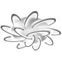 LAKIQ Multi Light Modern LED Ceiling Chandelier Windmill Shape Acrylic Semi Flush Mount Lighting Fixture Indoor Ceiling Lights for Living Room Bedroom (White Light, 9 Lights)
