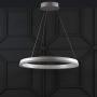 JONATHAN Y JYL7200A Baxter 23.5'' Integrated LED Metal Hoop Pendant Modern,Contemporay,Transitional Dimmable, Adjustable, for Dining, Living Room, Kitchen, Commercial Office, Matte White