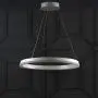 JONATHAN Y JYL7200A Baxter 23.5'' Integrated LED Metal Hoop Pendant Modern,Contemporay,Transitional Dimmable, Adjustable, for Dining, Living Room, Kitchen, Commercial Office, Matte White