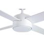 Ceiling Fan with Lights and Remote Control,SNJ 52 Inch Modern Ceiling Fan for Living Room Bedroom Dining Room,Indoor (White)