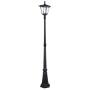 Sterno Home GL42309 Upgraded Version Outdoor Solar LED Street, for Patio, Post Light, Garden, 76” High, 1-Pack, Black, 2nd Gen