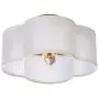 VILUXY Semi-Flush Mount Ceiling Light Fixture Off-White Fabric Drum Shade Antique Brass Brush Paint Finish for Bedroom, Dining Room, Corridor, Living Room 13.77'' 4-Light VILUXY Semi-Flush Mount Ceiling Light Fixture Off-White Fabric Drum Shade Antique Brass Brush Paint Finish for Bedroom, Dining Room, Corridor, Living Room 13.77'' 4-Light