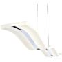 Modern LED Pendant Lighting with Remote Control, Acrylic Ceiling Lighting Fixture, Adjustable Height Chandeliers Hanging Light for Bedroom Living Room Dining Room Kitchen Island,120cm