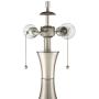 Simon Modern Accent Table Lamps Set of 2 with USB Charging Port Metal Half Moon Glass Shade for Living Room Bedroom Bedside Nightstand Office - 360 Lighting