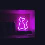 JYWJ Cat Pink Neon Sign,USB or 3-AA Battery Powered Neon Light,LED Lights Table Decoration,Girls Bedroom Wall Décor,Kids Birthday Gift,Wedding Party Supplies Business Gifts Neon Signs