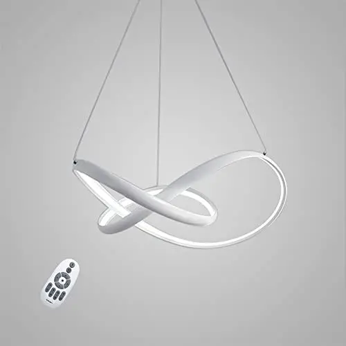 LightInTheBox Modern Chic LED Ring Chandelier Ceiling Pendant Light Hung Light Painting Lamp Fixture for Living Room Bedroom Dinning Room (Dimmable with Remote Control)