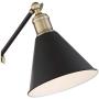 Wray Modern Wall Lamp Plug-in Set of 2 Black and Antique Brass for Bedroom Reading Living Room - 360 Lighting