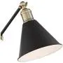 Wray Modern Wall Lamp Plug-in Set of 2 Black and Antique Brass for Bedroom Reading Living Room - 360 Lighting