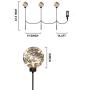 EAMBEITE 3PK Christmas Ball Pathway Lights with 45 LED Bulbs Decoration for Holiday Christmas Stake Lights on Outdoor Patio Yards Driveways Pathways