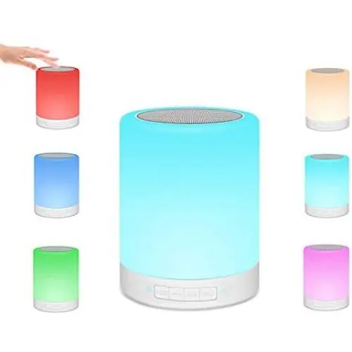 Enkman Table Lamp Portable Bluetooth Speaker ,Rechargeable Night Light with Hook, Living Room,Touch Sensor Bedside Lamps + Dimmable Warm White Light & Color Changing RGB for Bedroom Enkman Table Lamp Portable Bluetooth Speaker ,Rechargeable Night Light with Hook, Living Room,Touch Sensor Bedside Lamps + Dimmable Warm White Light & Color Changing RGB for Bedroom