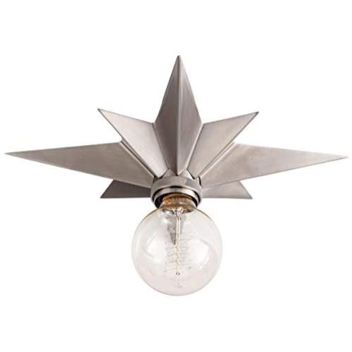 VILUXY Flush Mount Ceiling Light, Satin Nickel Star Light Fixtures Ceiling for Hallway, Entryway, Study Room, Bedroom VILUXY Flush Mount Ceiling Light, Satin Nickel Star Light Fixtures Ceiling for Hallway, Entryway, Study Room, Bedroom