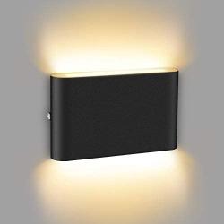 Unicozin Black Modern LED Wall Sconce 9W Warm White 3000K, 22 LED Chips 600LM, Up and Down Sconce Wall Lighting for Living Room Bedroom Hallway Home Room Decor, Non-Dimmable