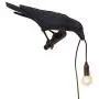 Kariwell Crow Table Lamp, Artificial Bird Shaped Table Lamp Bedroom Resin Crow Desk Lamp Bedside Light for Bedroom, Bedside, Living Room, Corridor (G)