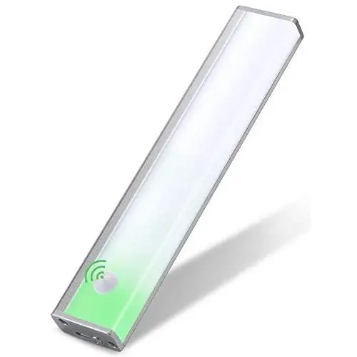 Automatic Closet Lights,Motion Sensor Wireless Pantry Light Rechargeable and Magnetic Stick-on Anywhere Under Cabinet Lights for Bedroom Light Bathroom Lighting (Cold white-20cm, 1 Pack)