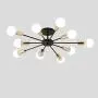 LightInTheBox 10-Head Vintage Metal Semi Flush Mount Ceiling Light Living Room Dining Room Lighting Painted Finish Ceiling Light Lighting Fixture