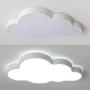 LAKIQ Modern Dimmable Acrylic LED Lights with Remote Creative Cloud Shape Children Room Flush Mount Ceiling Lighting Fixture for Kids Bedroom Kindergarten Living Room(21.5,Stepless Dimming)