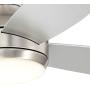 52'' Casa Elite Modern Hugger Low Profile Ceiling Fan with Light LED Dimmable Remote Control Flush Mount Brushed Nickel for Living Room Bedroom - Casa Vieja