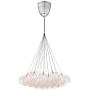 Wired Chrome Aluminum Multi Light Pendant Chandelier 23 1/2'' Wide Modern Mouth Blown Cup Glass 19-Light Fixture for Dining Room House Island Entryway Bedroom Living Room - Possini Euro Design