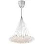 Wired Chrome Aluminum Multi Light Pendant Chandelier 23 1/2'' Wide Modern Mouth Blown Cup Glass 19-Light Fixture for Dining Room House Island Entryway Bedroom Living Room - Possini Euro Design