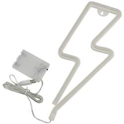 Sunnyglade USB Charging/Battery LED Neon Decorative Lights,Neon Sign Shaped Decor Light, Wall Decor for Christmas,Birthday Party, Kids Room, Living Room, Wedding Party Decor (Lightning)