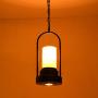 Alice House 15.4''H Pendant Lights with Marble Shade, Brown Finish, Farmhouse Island Lights for Dining Room, Kitchen, Restaurants and Cafe Shops AL9051-P1