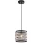 MAYNA Modern Mini Pendant Light, Ceiling Lamp Hanging Lighting Fixture with Hand Crafted Glass Bead for Kitchen Restaurant Cafe Dining Room Indoor, Black, 1-Pack ,20CM Diameter
